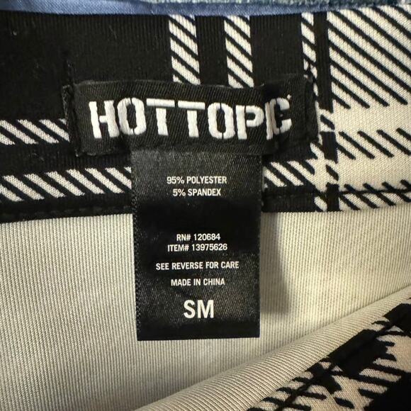 Hot Topic Black & White Plaid O-Ring Skater Skirt size small - Picture 2 of 10